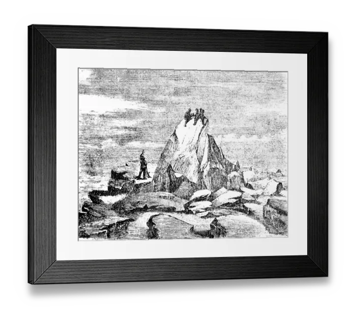 Framed Print : Ice block on an ice field in the Arctic Ocean