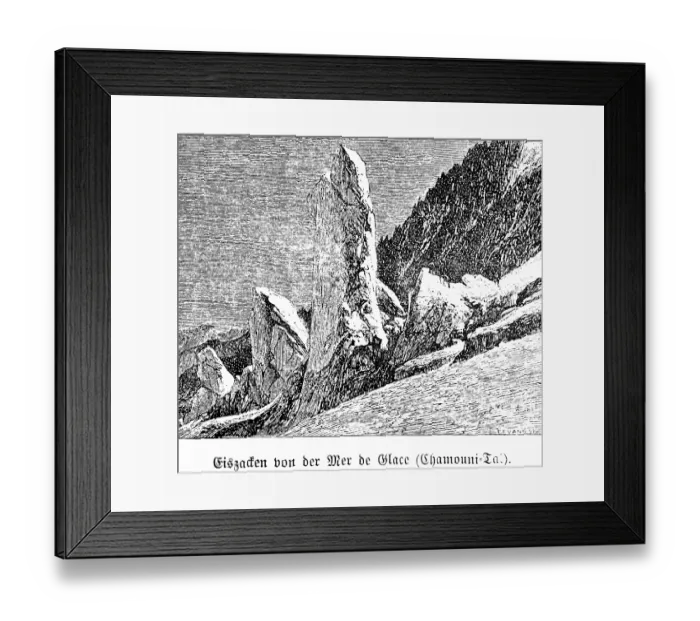 Framed Print : Icicles on the Mer de Glace, Chamonix Mont Blanc