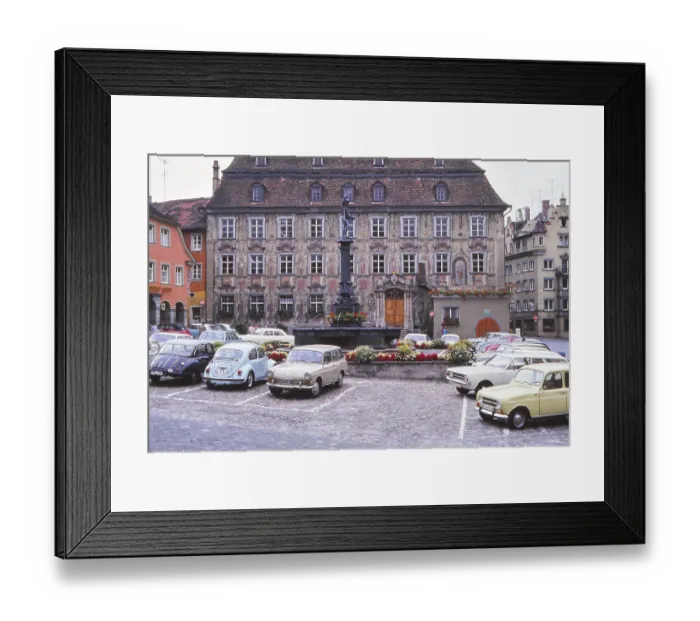 Framed Print : Lindau in 1969, Burgerhaus Zum Cavazzen on the market square Framed Print : Lindau in 1969, Burgerhaus Zum Cavazzen on the market square