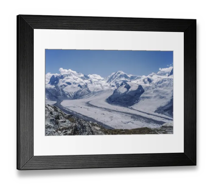 Framed Print : Monte Rosa mountain range with the peaks Northend Framed Print : Monte Rosa mountain range with the peaks Northend