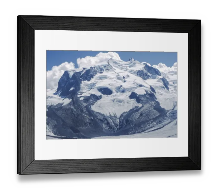 Framed Print : Monte Rosa mountain range with Dufour peak