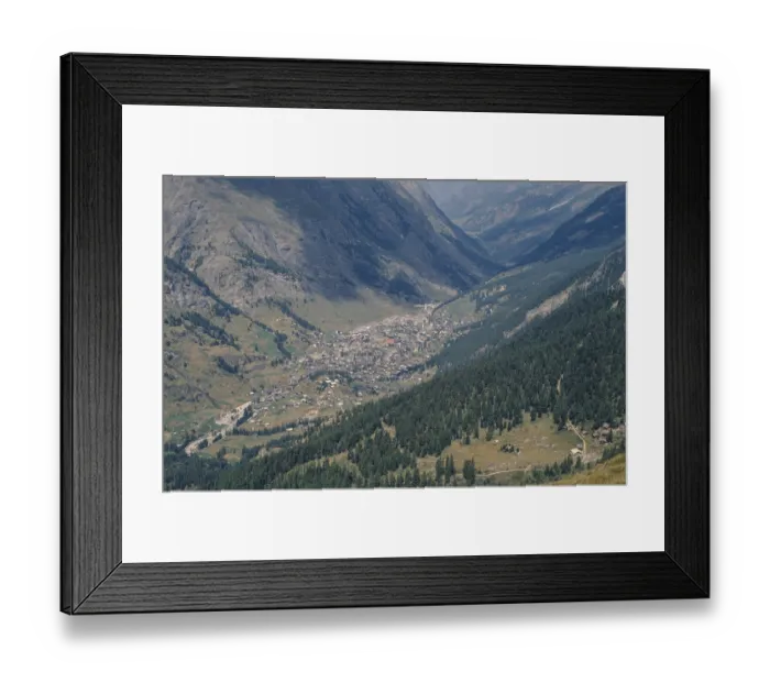 Framed Print : View of Zermatt from Riffelalp 1990 Framed Print : View of Zermatt from Riffelalp 1990