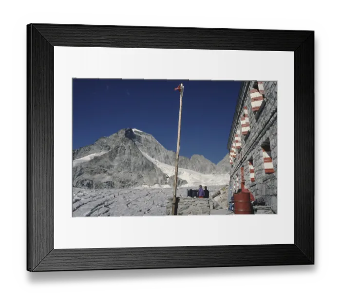 Framed Print : Former Rothorn Hut, now replaced by a new building