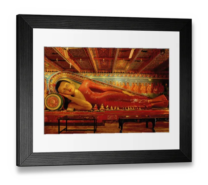 Framed Print : Reclining Buddha statue in Isurumuniya Rajamaha Viharaya temple Framed Print : Reclining Buddha statue in Isurumuniya Rajamaha Viharaya temple