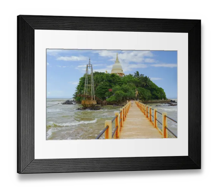 Framed Print : Pigeon Island with the Paravi Dupatha Buddhist temple