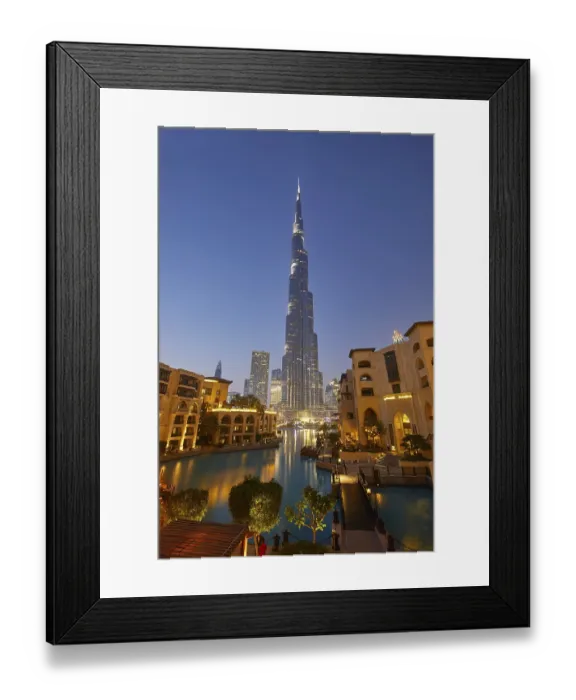 Framed Print : Burj Khalifa at dusk, Dubai, United Arab Emirates