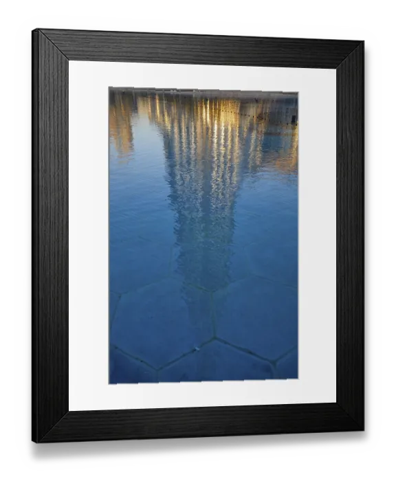 Framed Print : Burj Khalifa reflected in the pool Framed Print : Burj Khalifa reflected in the pool