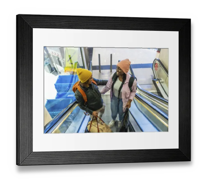 Framed Print : Diverse friends traveling together