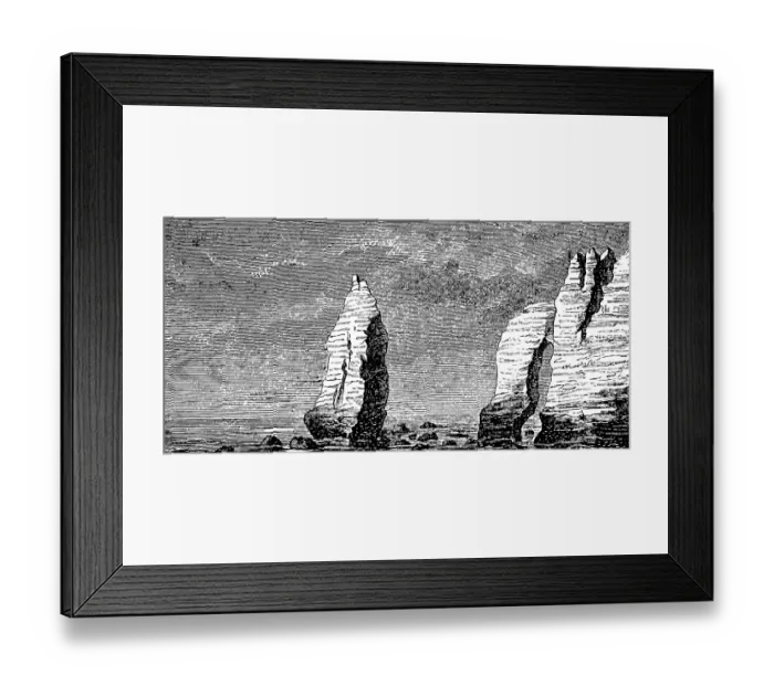 Framed Print : Chalk cliffs on the coast of Etretat Framed Print : Chalk cliffs on the coast of Etretat