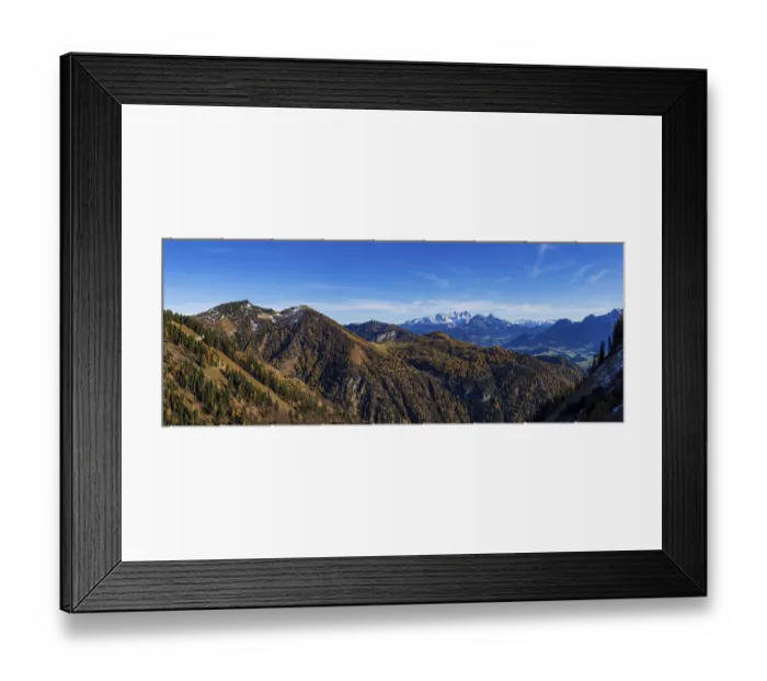 Framed Print : View from Trattberg Alm to Alpbichlalm and Dachstein Massif