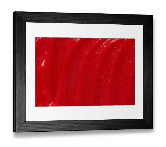 Framed Print : Red gel texture. Cosmetic clear liquid cream smudge
