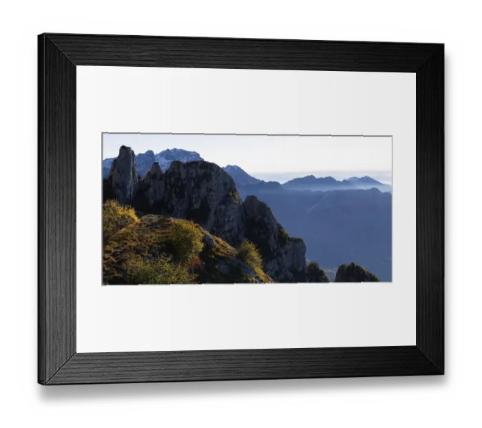 Framed Print : Beautiful landscape of the layered misty hazy Italian Alps mountain range during evening Framed Print : Beautiful landscape of the layered misty hazy Italian Alps mountain range during evening
