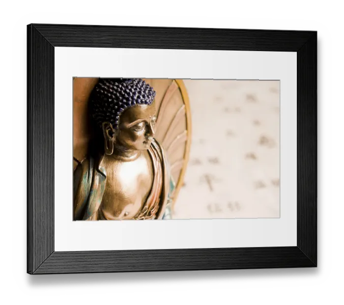 Framed Print : Buddha statue close up