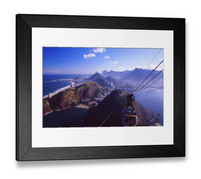 Framed Print : Brazil: The cable car goes up to Corcorvado in Rio de Janeiro Framed Print : Brazil: The cable car goes up to Corcorvado in Rio de Janeiro