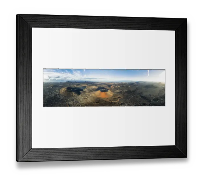 Framed Print : Panorama, Montana Negra volcano and Caldera Colorada