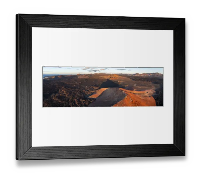 Framed Print : Picturesque volcanic landscape in evening light Framed Print : Picturesque volcanic landscape in evening light