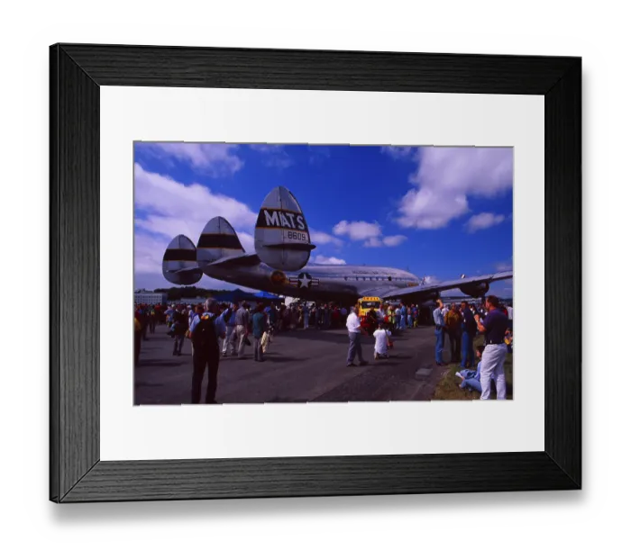 Framed Print : Zurich Airport: Air Show with Historic Airplanes Like This Constellation Framed Print : Zurich Airport: Air Show with Historic Airplanes Like This Constellation