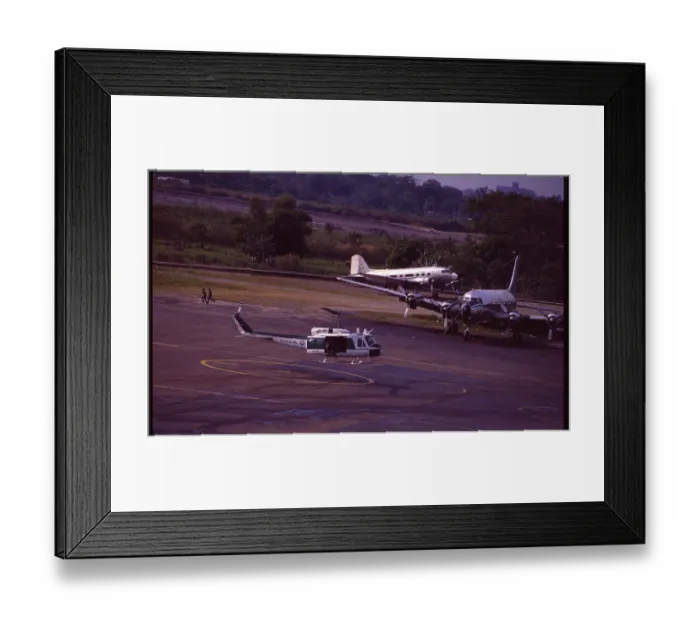 Framed Print : Columbia: HPolice Helicopter Landing at Villa Vicencio Airport
