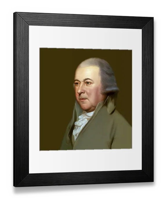 Framed Print : Portrait of John Adams, 1735 - 1826