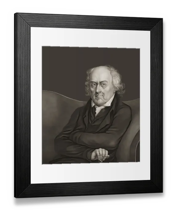 Framed Print : Portrait of John Adams as an old man