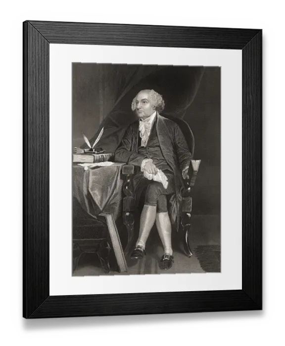 Framed Print : Portrait of John Adams, 1735 - 1826 Framed Print : Portrait of John Adams, 1735 - 1826