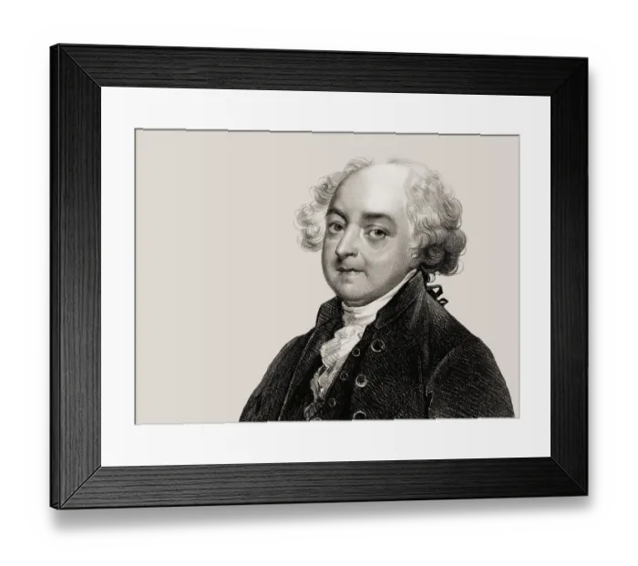 Framed Print : Portrait of John Adams, 1735 - 1826