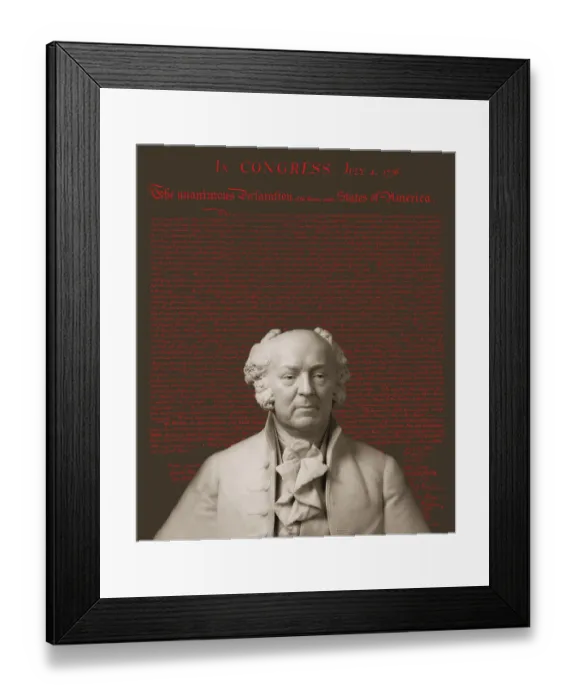 Framed Print : Bust of John Adams, 1735, 1826