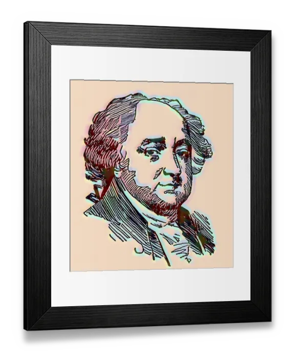 Framed Print : Portrait of John Adams, 1735 - 1826 Framed Print : Portrait of John Adams, 1735 - 1826
