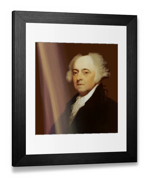 Framed Print : Portrait of John Adams, 1735 - 1826