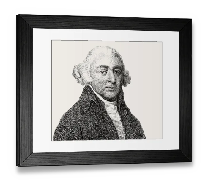 Framed Print : Portrait of John Adams, 1735 - 1826