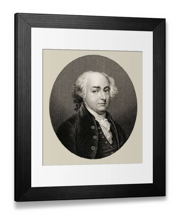 Framed Print : Portrait of John Adams, 1735 - 1826 Framed Print : Portrait of John Adams, 1735 - 1826