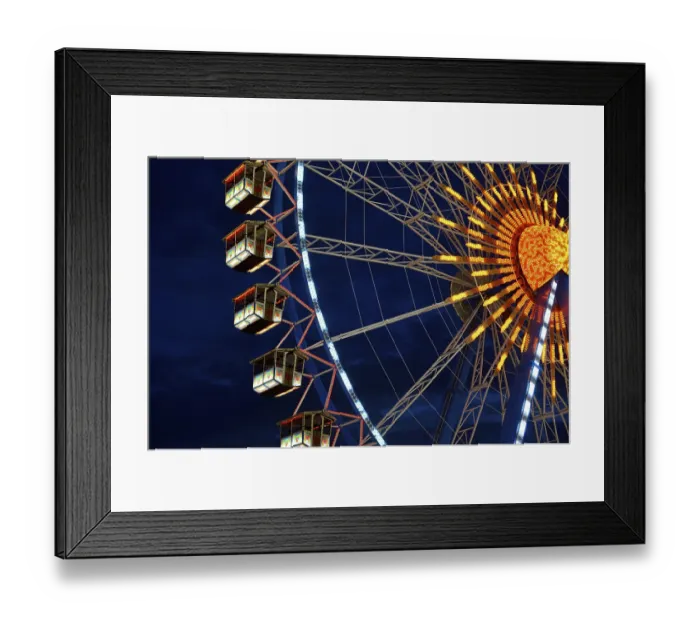 Framed Print : Ferris wheel at night, Oktoberfest