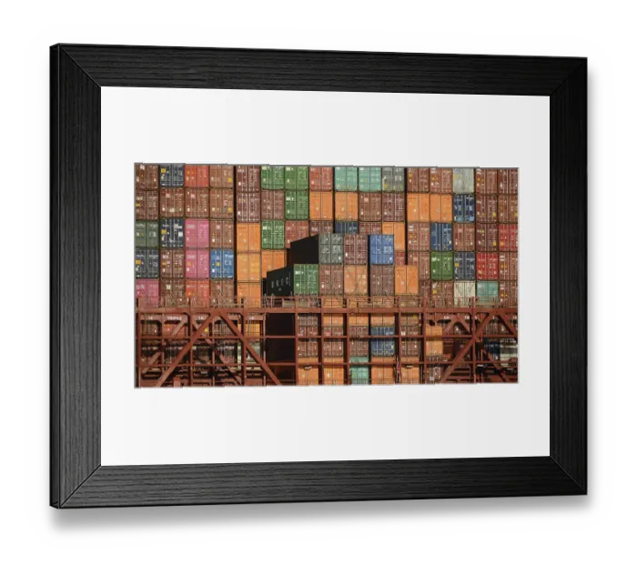 Framed Print : Container, Port of Hamburg, Hamburg, Germany