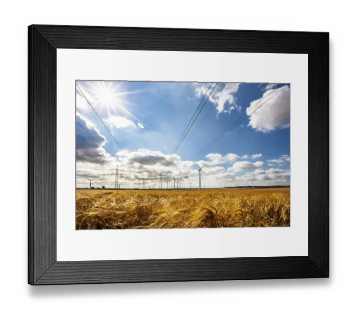 Framed Print : Wind turbines, wind power plant Framed Print : Wind turbines, wind power plant