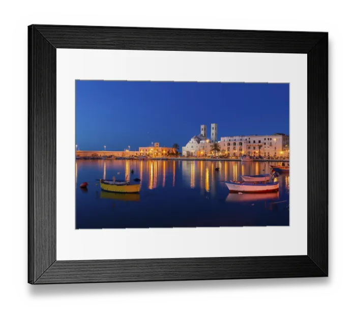 Framed Print : Blue Hour, dusk, fishing boats