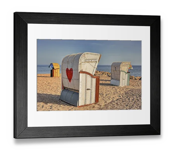 Framed Print : Drei Strandkorbe, Dahme seaside resort Framed Print : Drei Strandkorbe, Dahme seaside resort