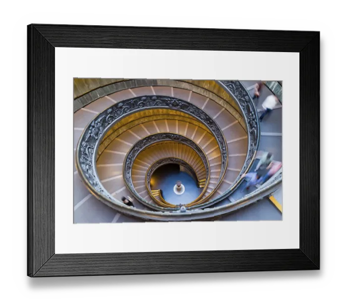 Framed Print : Double Spiral stairs by Giuseppe Momo in 1932 Framed Print : Double Spiral stairs by Giuseppe Momo in 1932