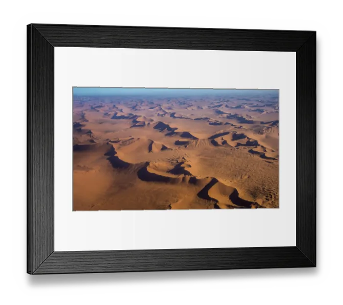 Framed Print : Aerial view, sanddunes in the Namib desert Framed Print : Aerial view, sanddunes in the Namib desert