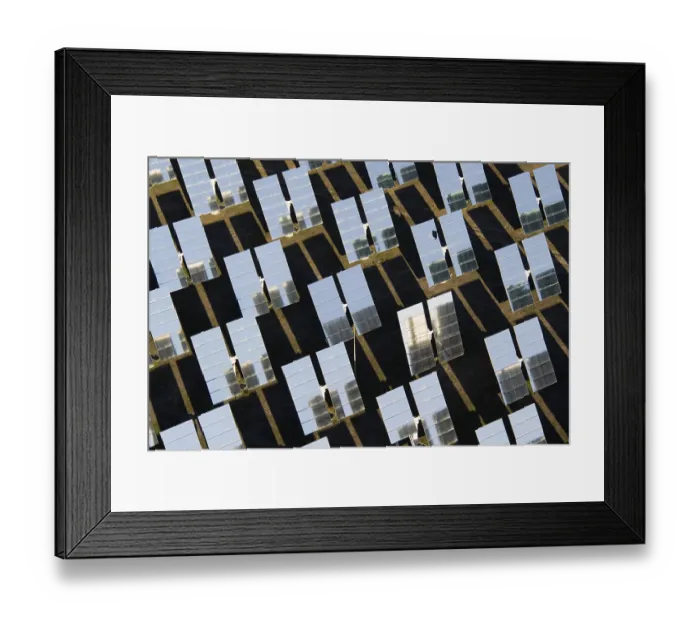 Framed Print : Rows of solar panels, so-called heliostats Framed Print : Rows of solar panels, so-called heliostats
