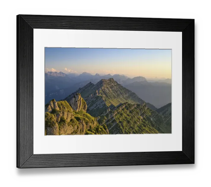 Framed Print : View from Europe's highest Nagelfluhberg Speer Framed Print : View from Europe's highest Nagelfluhberg Speer