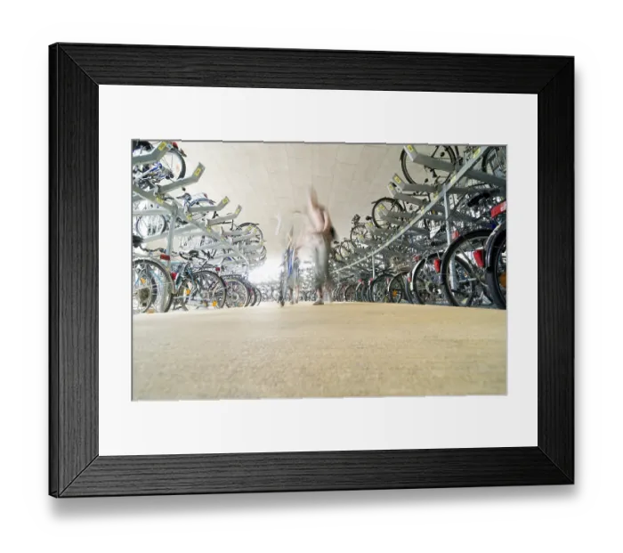 Framed Print : Bicycle parking, Freiburg im Breisgau