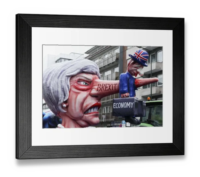 Framed Print : Lugennase by Theresa May daggers the British economy