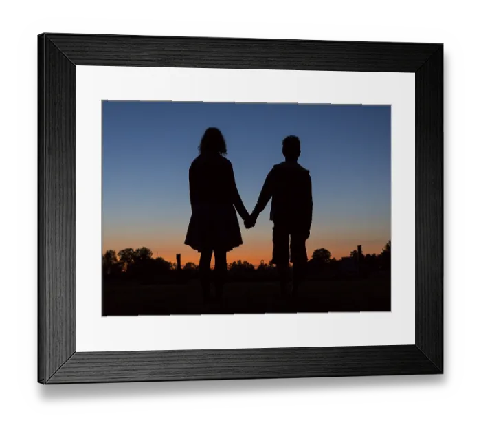 Framed Print : Silhouette in front of evening sky Framed Print : Silhouette in front of evening sky