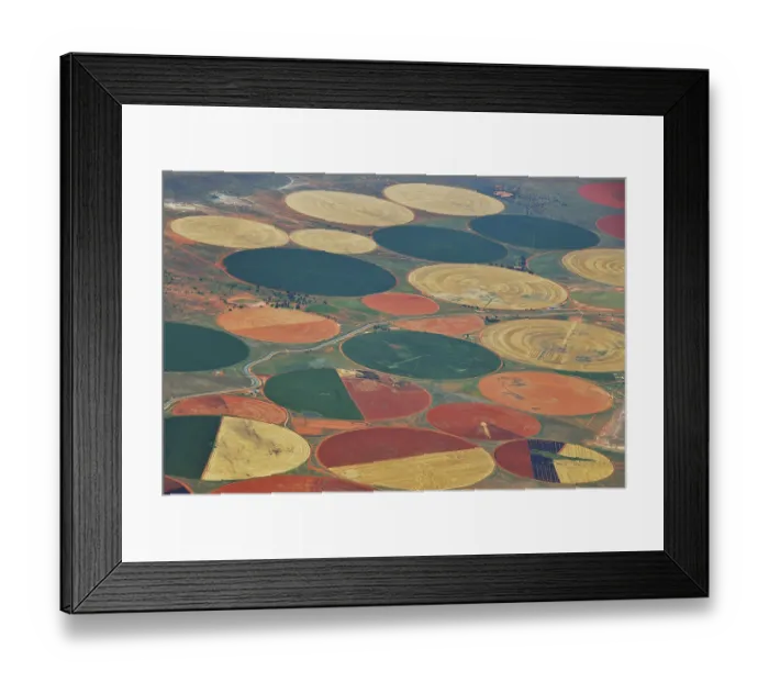 Framed Print : Irrigation of large areas in the Karoo desert Framed Print : Irrigation of large areas in the Karoo desert