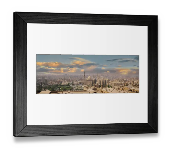 Framed Print : Cairo with Al-Azhar mosque, Cairo, Egypt
