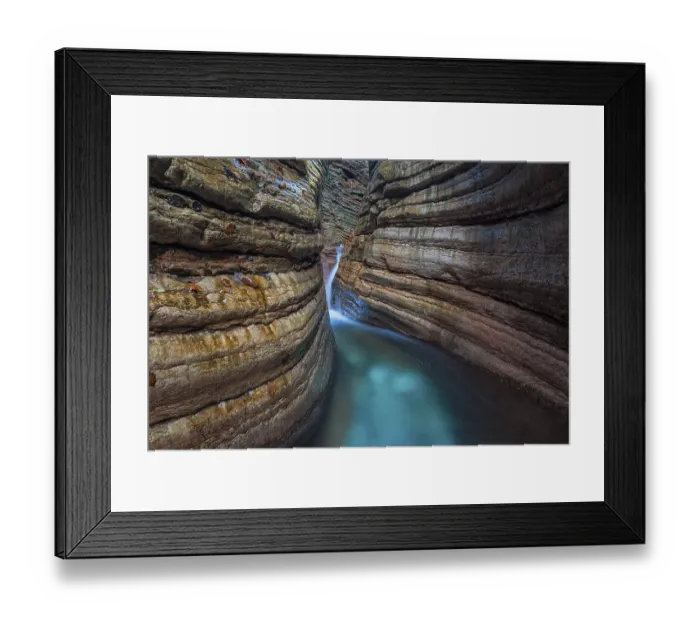 Framed Print : Taugl, Tauglbach flows through gorge