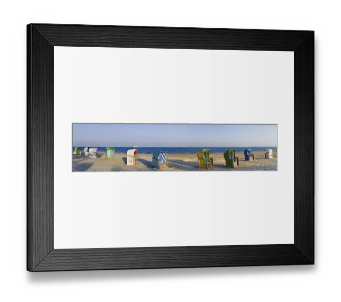 Framed Print : Colorful beach chairs, Wyk auf Fohr Framed Print : Colorful beach chairs, Wyk auf Fohr