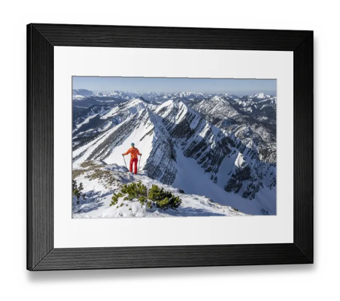Framed Print : Ski tourers at the summit of Sonntagshorn Framed Print : Ski tourers at the summit of Sonntagshorn