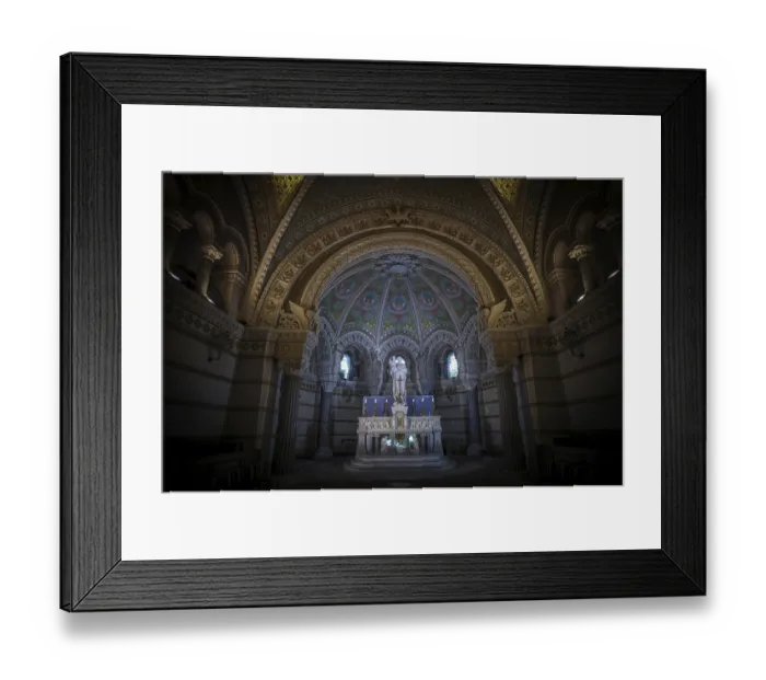 Framed Print : Altar in the crypt, Basilica Notre-Dame de Fourviere