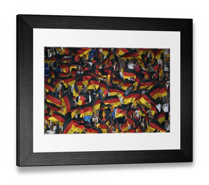 Framed Print : Many flags of German football fans Framed Print : Many flags of German football fans
